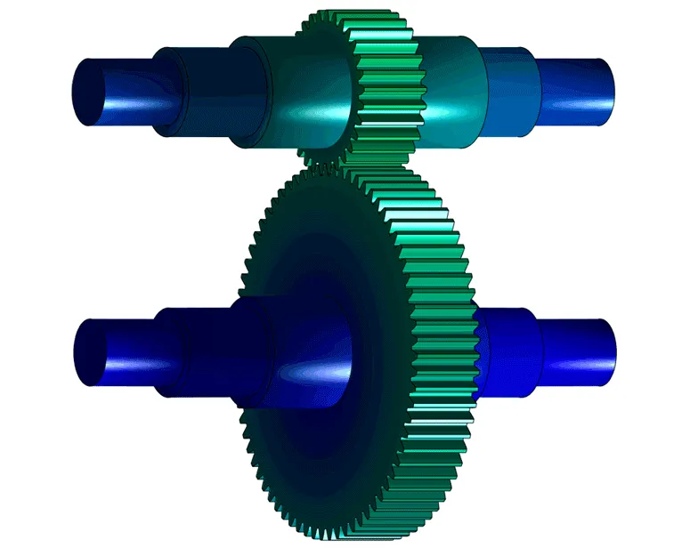 Component displacements in a gearbox
